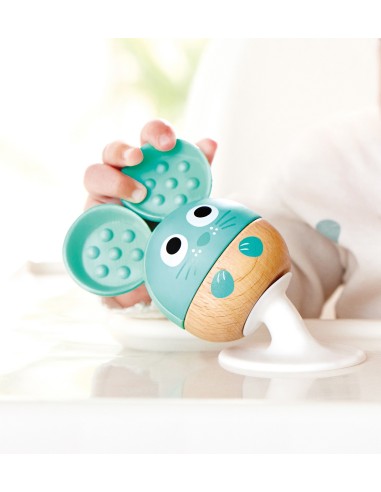 Set de 3 animales sonajero-mordedor con ventosa