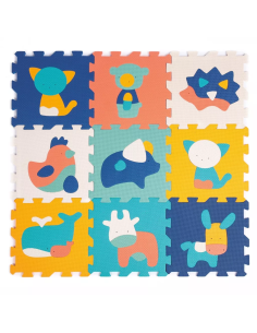 Set de 9 losas de espuma de animales