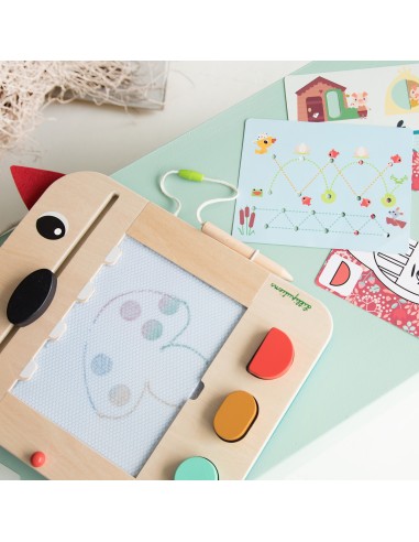 Pizarra mágica de madera del lobo Louis