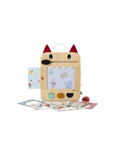 Pizarra mágica de madera del lobo Louis