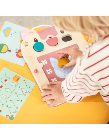 Pizarra mágica de madera de la gata Jeanne