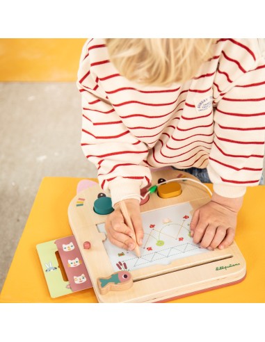 Pizarra mágica de madera de la gata Jeanne