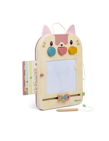 Pizarra mágica de madera de la gata Jeanne