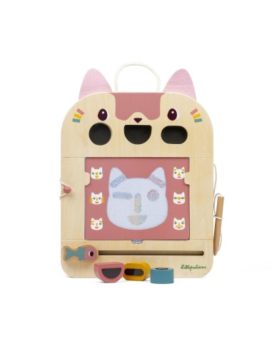 Pizarra mágica de madera de la gata Jeanne