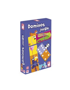 Dominó de doble cara con animales de la selva