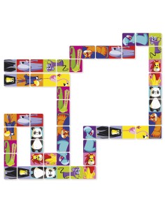 Dominó de doble cara con animales de la selva 2