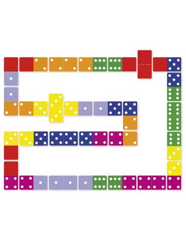 Dominó de doble cara con animales de la selva