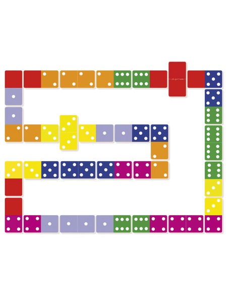 Dominó de doble cara con animales de la selva