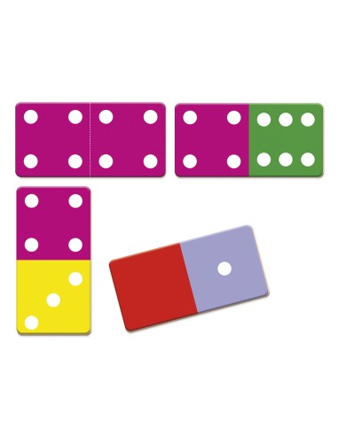 Dominó de doble cara con animales de la selva