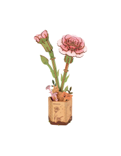 Clavel rosa de madera para montar