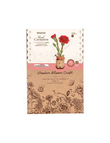 Clavel rojo de madera para montar