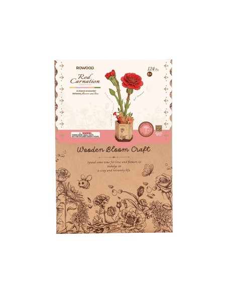 Clavel rojo de madera para montar