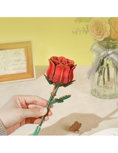 Clavel rojo de madera para montar