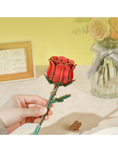 Clavel rojo de madera para montar