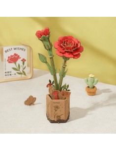 Clavel rojo de madera para montar 2