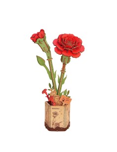 Clavel rojo de madera para montar