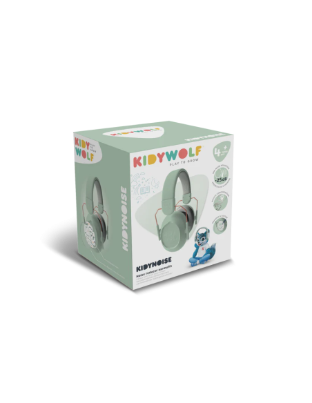 Auriculares anti ruido Kidynoise, color verde