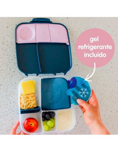 Fiambrera grande con gel refrigerante Lilac Pop