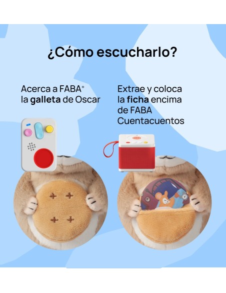 Peluche sonoro de cuentacuentos FABA - ¡Todos a dormir con Óscar!