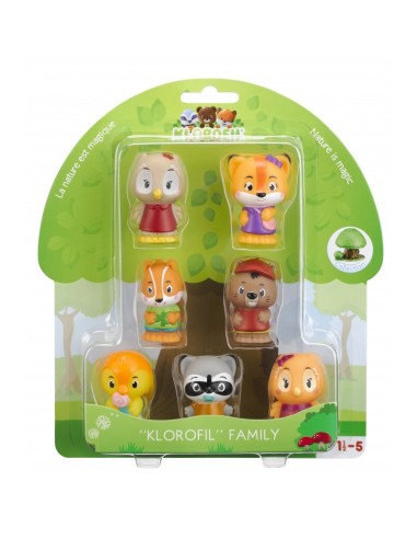 Set de 7 personajes de la familia Klorofil