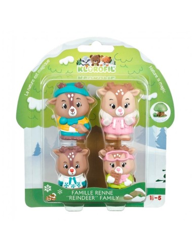 Set de 4 personajes de la familia Reno