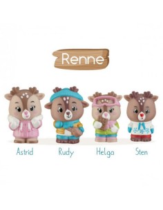 Set de 4 personajes de la familia Reno 2