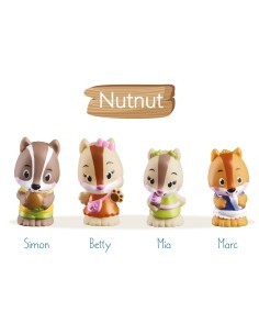 Set de 4 personajes de la familia Nutnut 2