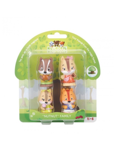 Set de 4 personajes de la familia Nutnut