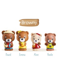 Set de 4 personajes de la familia Browny 2