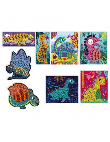 Set de mosaicos de dinosaurios