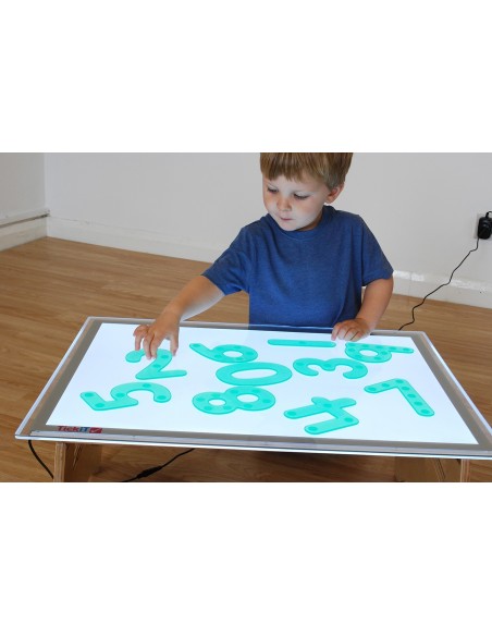 Set de 10 números de silicona verdes translúcidos con puntos de conteo