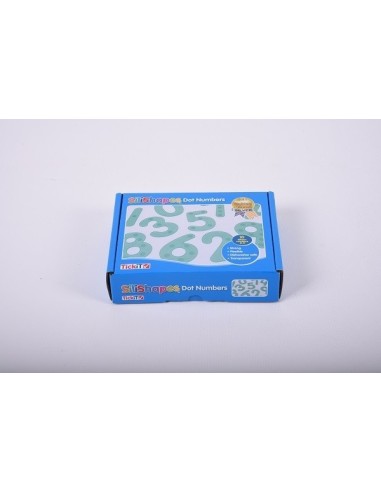 Set de 10 números de silicona verdes translúcidos con puntos de conteo