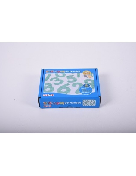 Set de 10 números de silicona verdes translúcidos con puntos de conteo