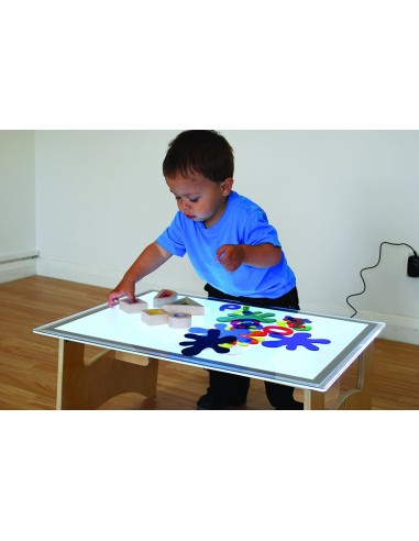 Mesa de madera plegable para panel luminoso