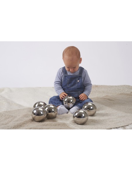 Pelotas misteriosas reflectivas color plata