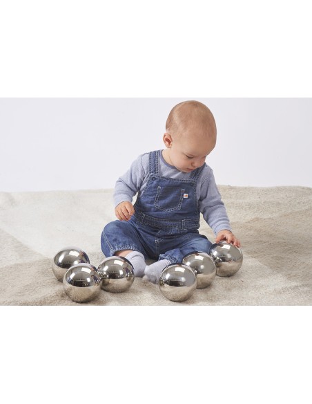 Pelotas misteriosas reflectivas color plata