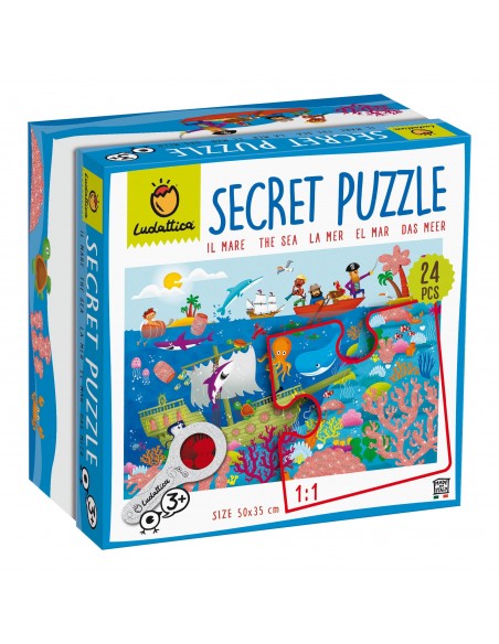 Puzle secreto del mar, de 24 piezas