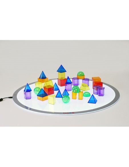 Bloques geométricos translúcidos