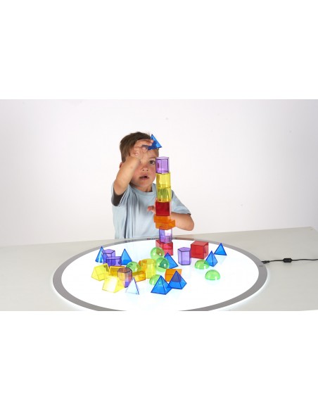 Bloques geométricos translúcidos
