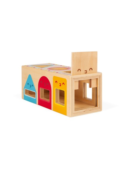 Caja con formas geométricas de madera