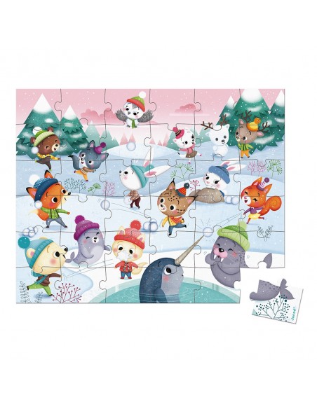 Puzle Fiesta en la nieve, de 36 piezas