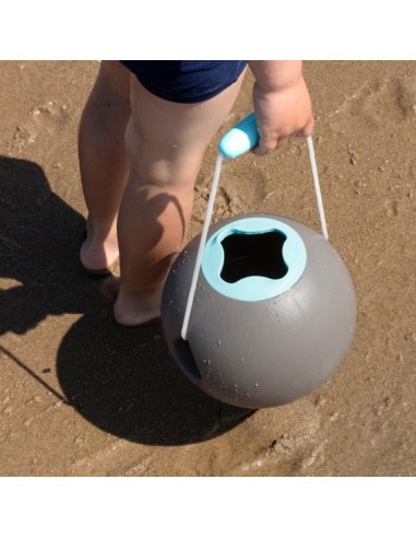 Cubo de playa Ballo grande gris y azul