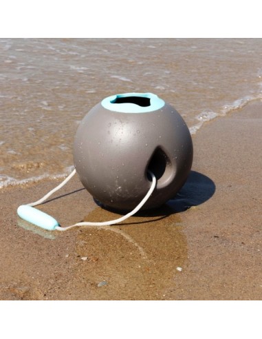 Cubo de playa Ballo grande gris y azul