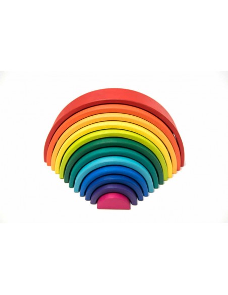 Arcoíris de 12 arcos de madera con colores vivos