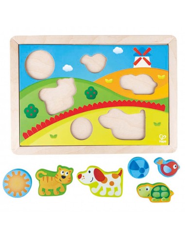 Puzle de madera 3 en 1 Pepe y amigos