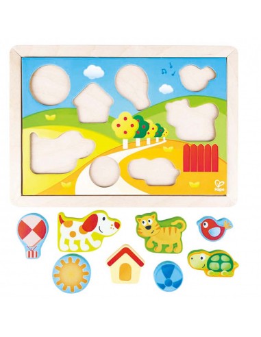 Puzle de madera 3 en 1 Pepe y amigos