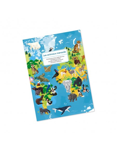 Puzle educativo Animales en peligro, de 200 piezas