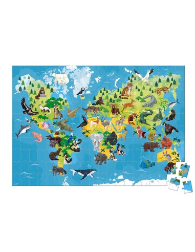 Puzle educativo Animales en peligro, de 200 piezas