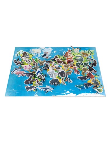 Puzle educativo Animales en peligro, de 200 piezas