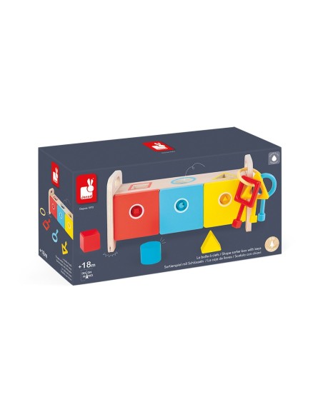 Caja de llaves de madera